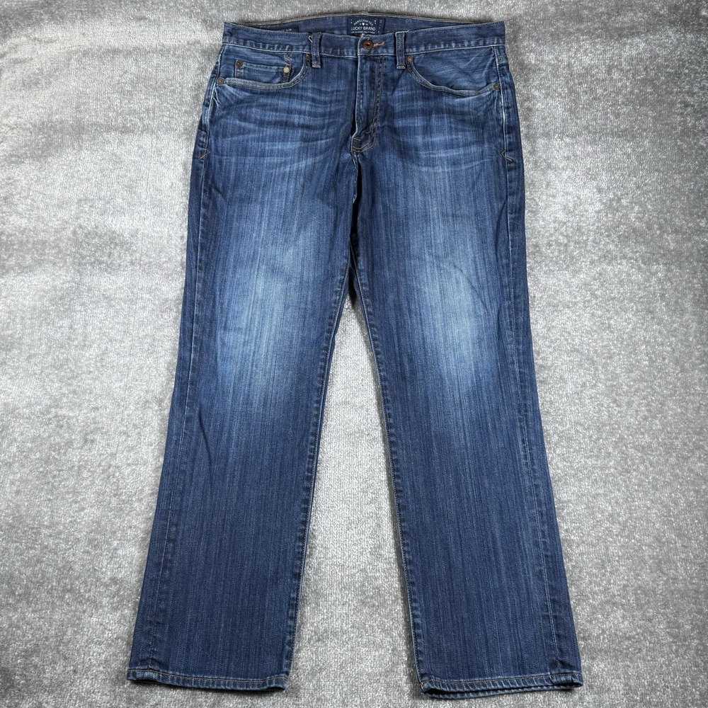 Lucky Brand‎ Jeans Men's 36x30 Blue Denim 121 Heritage Slim Straight Stretch